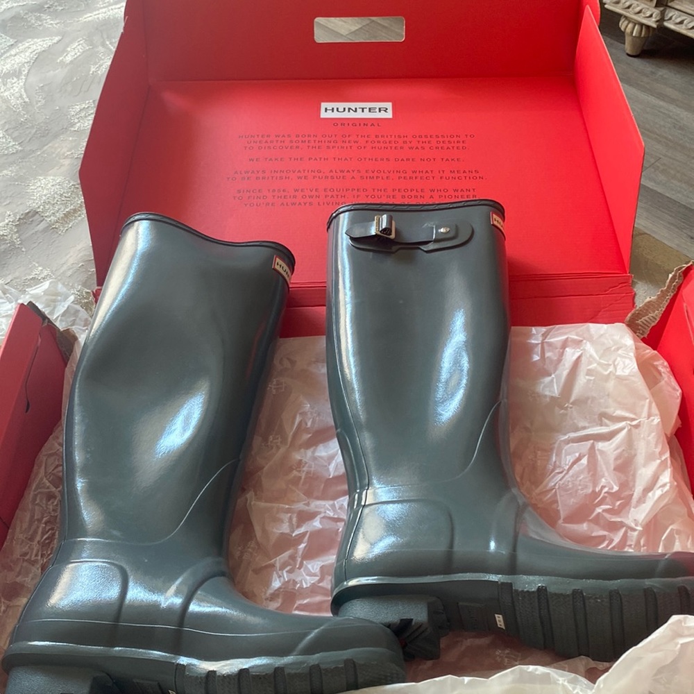 Hunter original tall glossy boots